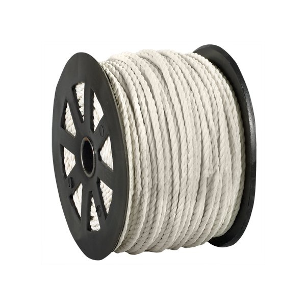 Bsc Preferred 1/4'', 1,150 lb, White Twisted Polypropylene Rope BUY00016653 - main